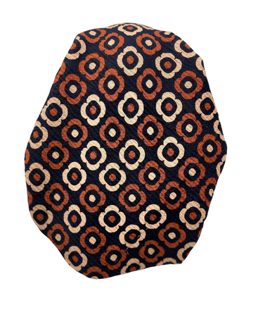 Royal T TSFVP-DA-NY Navy Daisy Crinkle Print Pre-Tied Bandanna with Velvet Grip Myselflingerie.com